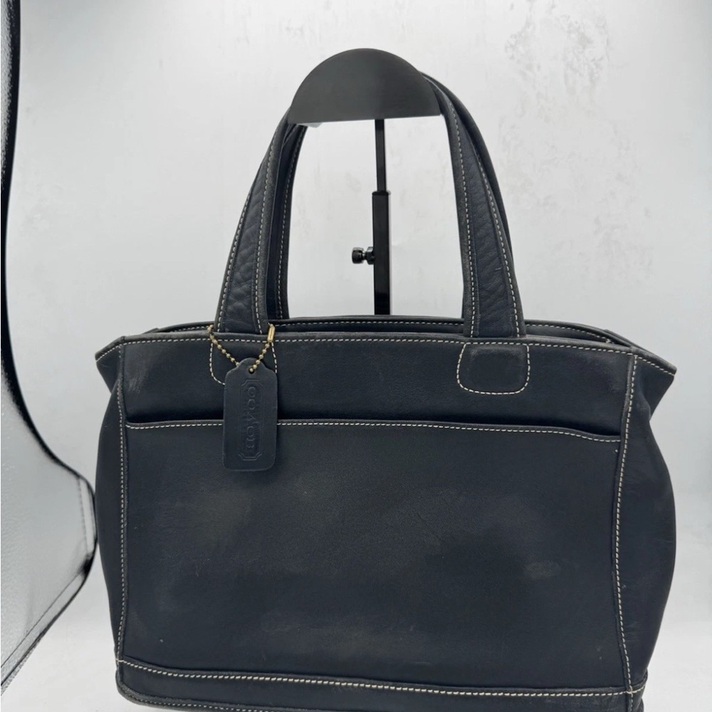 Coach VTG Bleecker Leather Satchel Handbag Black B9D 9303 Iconic Classic Charm